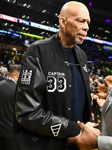 Kareem Abdul-Jabbar Captain 33 NBA Letterman Jacket by TJS in France style