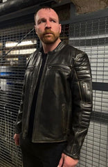 Aew jon moxley-returns 2022 black leather jacket