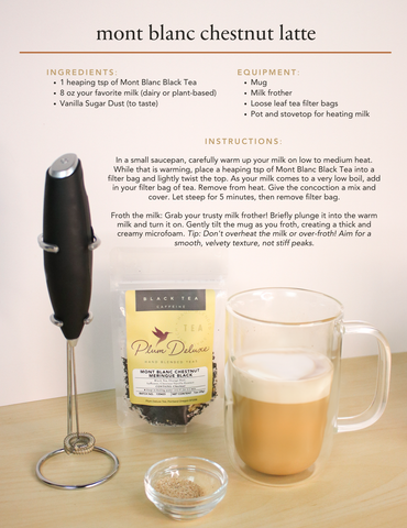 chestnut tea latte recipe
