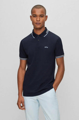 Polo hugo boss blanco sales