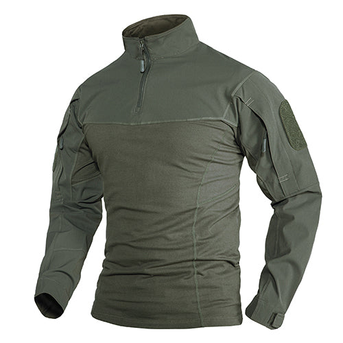 New TACVASEN Zipper Pocket Tactical Work Shirt Mens Long Sleeve