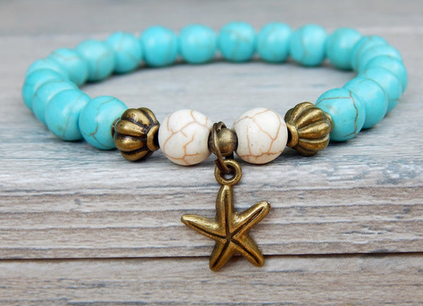 Turquoise Starfish Bracelet | by Stone River Jewelry – Blue Stone River
