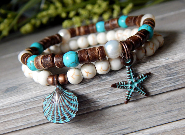 Beach Themed Jewelry - Starfish Bracelet for Women - Ocean