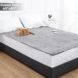 MARNUR Heated Mattress Pad Queen Size 60''x80'' with Dual Controllers, 10 Heating Levels, 10H Auto Shut-off, 15" Deep Pocket