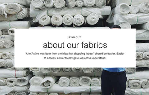 Aire Active About our fabrics