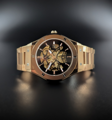 Men's rose gold automatic watch