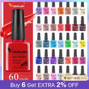 VENALISA 7.5ml Gel Polish 120 Organic UV LED - TOP COPIA 