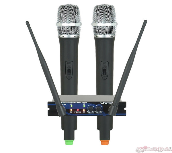 VocoPro Professional Quad VHF Wireless Microphones System - VHF