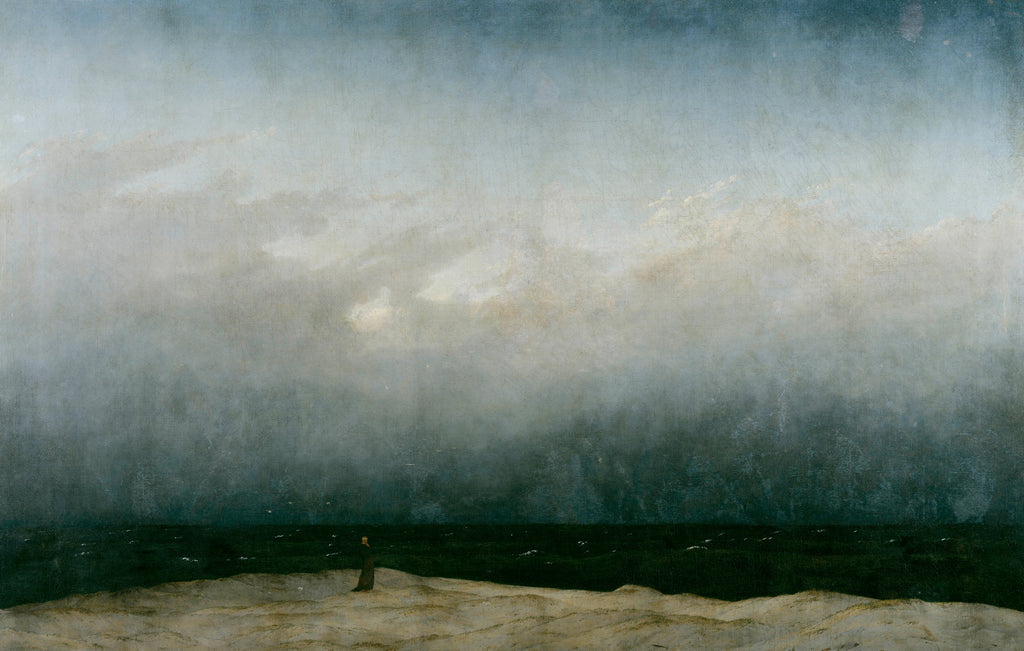 Caspar David Friedrich: Der Mönch am Meer, 1808–1810 (Zustand vor der Restaurierung) Öl auf Leinwand 110 × 171,5 cm Alte Nationalgalerie, Berlin
