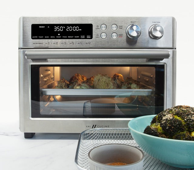 VAL CUCINA 10-in-1 Air Fryer Toaster Oven - Brushed Stainless Steel – Val  Cucina