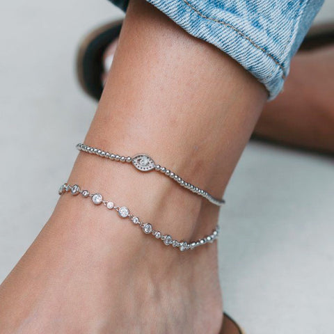 Evil eye ball anklet