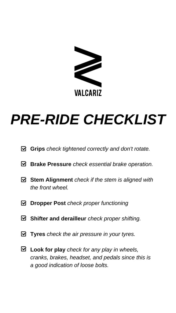 Pre Ride Checklist