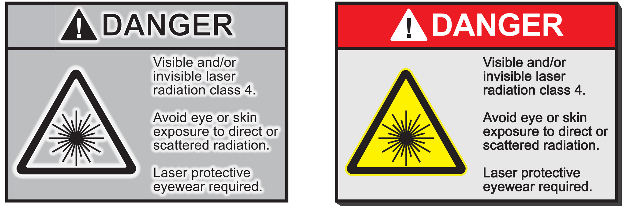 Illuminated Laser Safety Sign