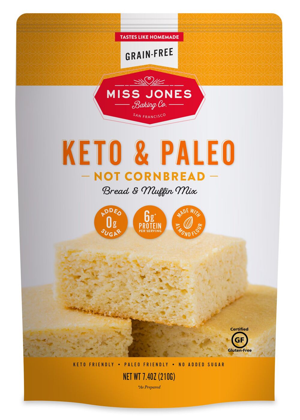 Miss Jones Baking Co. Keto & Paleo Not Cornbread Bread and Muffin Mix 7.4 oz