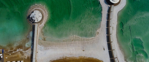 dead sea salt aerial image