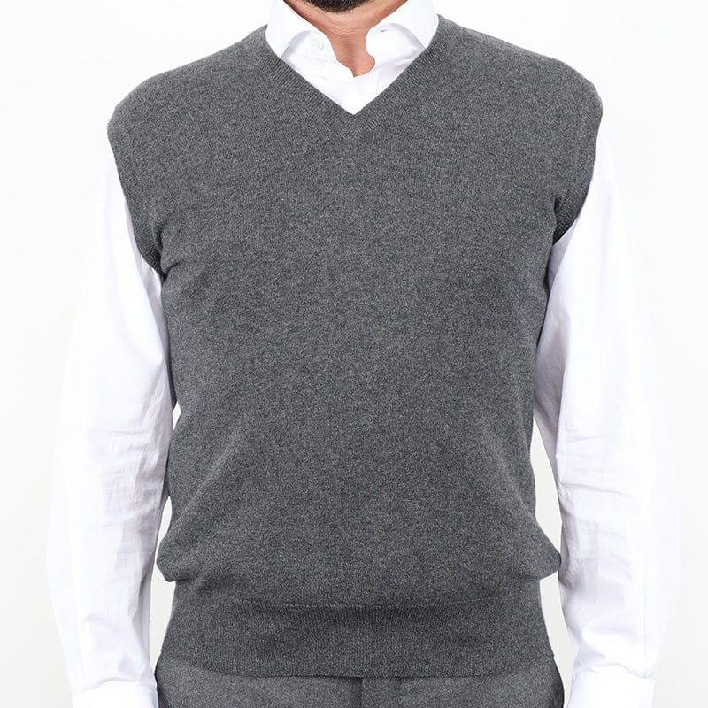 Cashmere knit vest