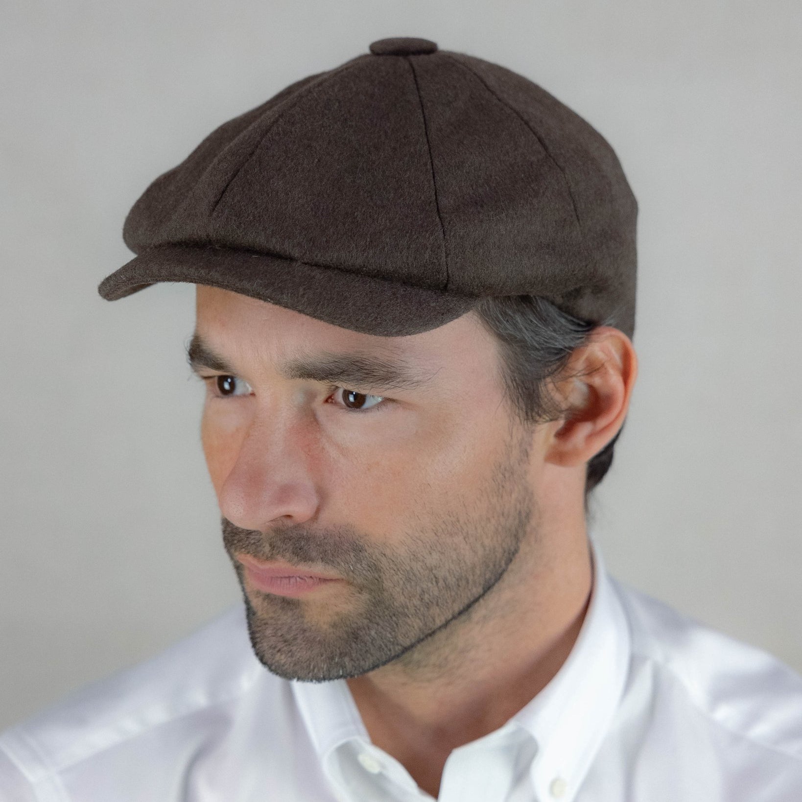 Bates Gentleman's Hatter Ball Cap - Loro Piana Storm System Herringbone - Navy 58 cm