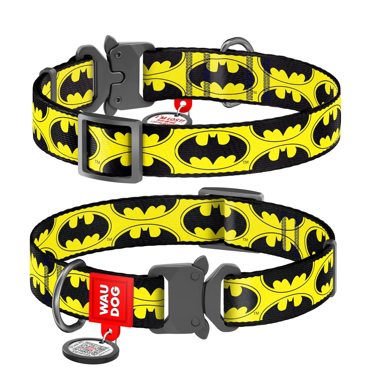 Collar Batman Logo DC Comics con hebilla de metal + placa de identific –  Pet Brands