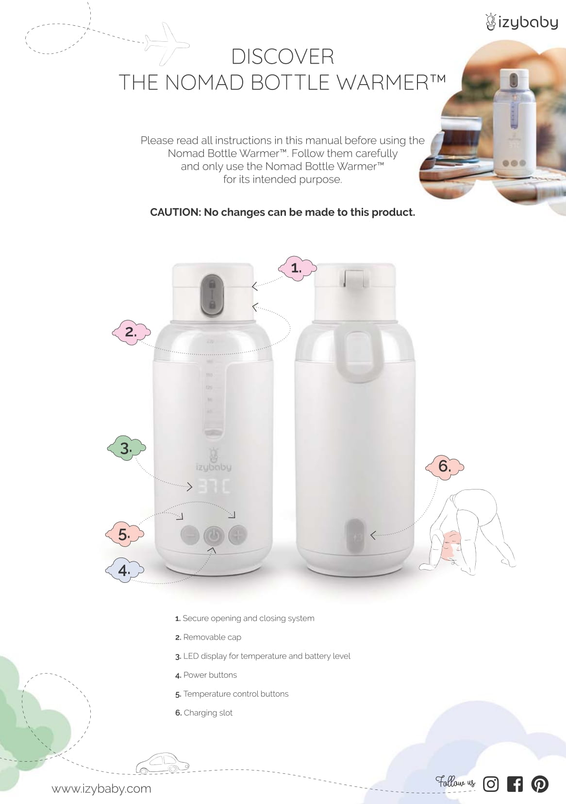 izybaby Nomad Portable Car Bottle Warmer User Manual