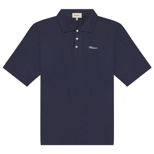Knitted Polo - Navy