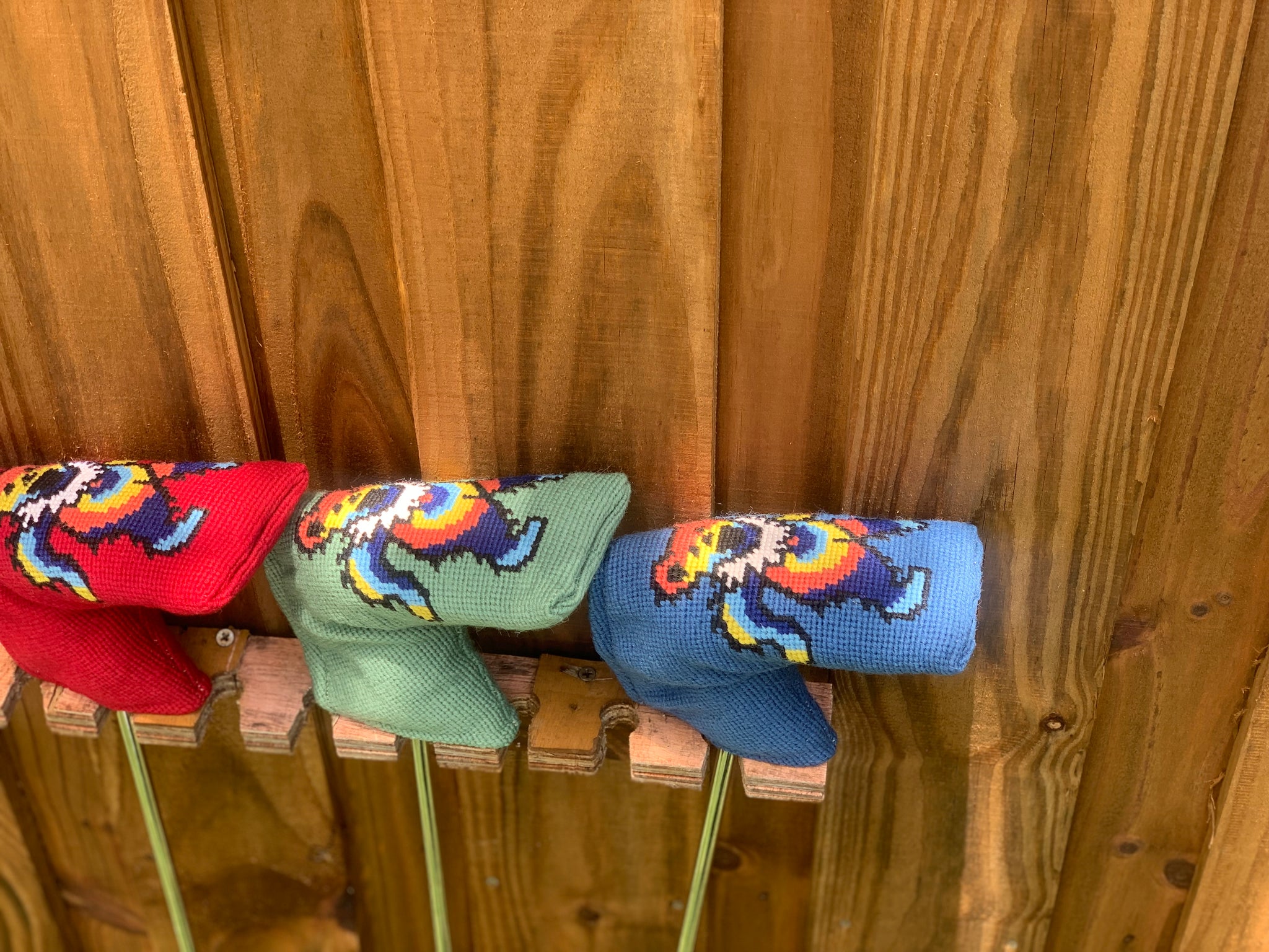 grateful dead needlepoint belt dancing bears