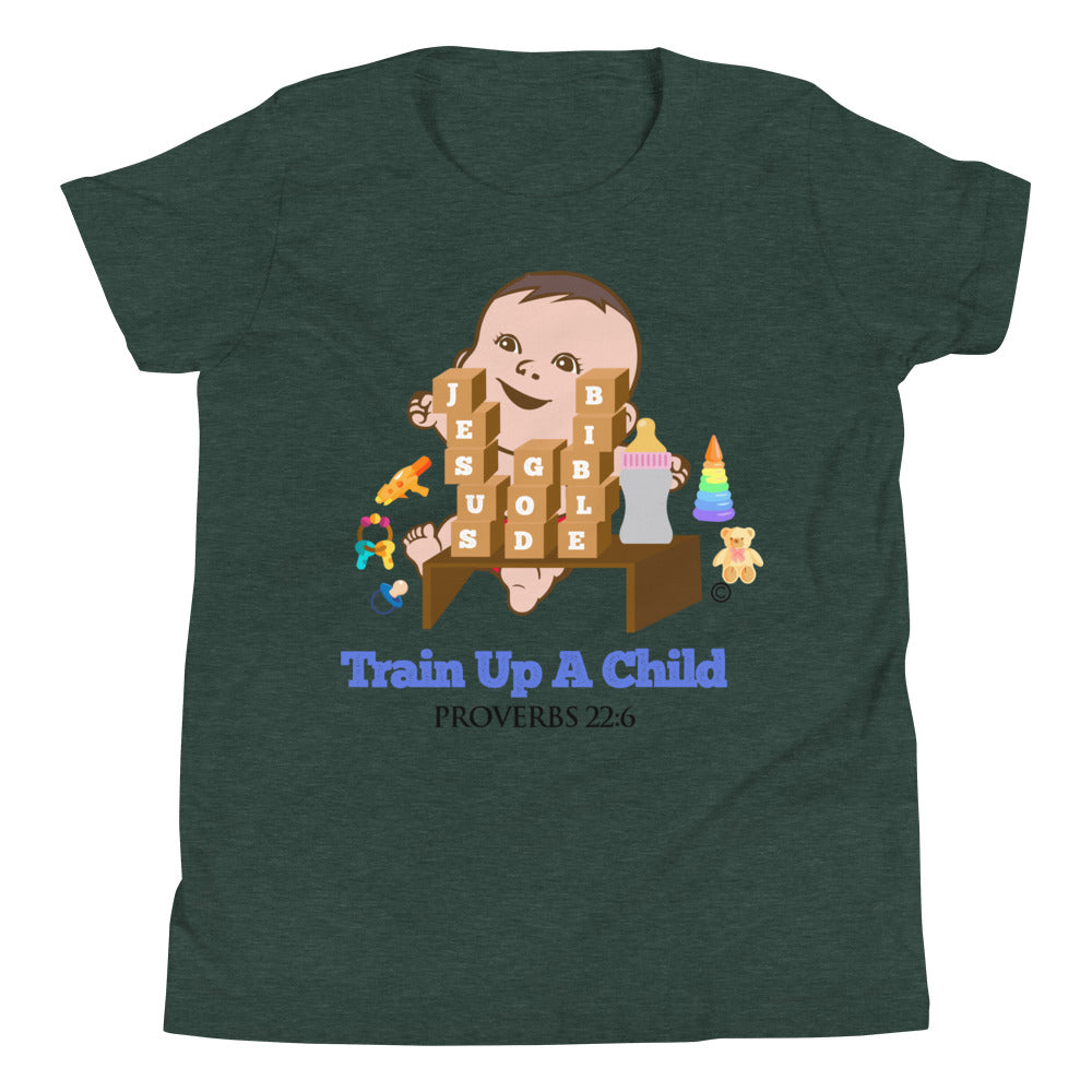 Train Up a Child Dark-Colored Youth Short Sleeve T-Shirt