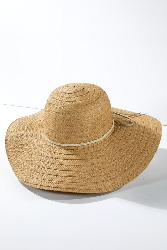 Woven Straw Natural Wide Brim Sun Hat