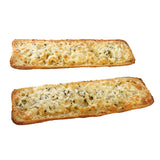 gourmet cheesy garlic bread on baguette