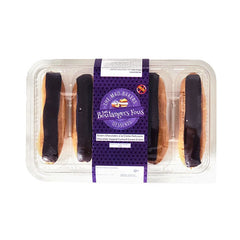 Chocolate covered eclairs in clamshell