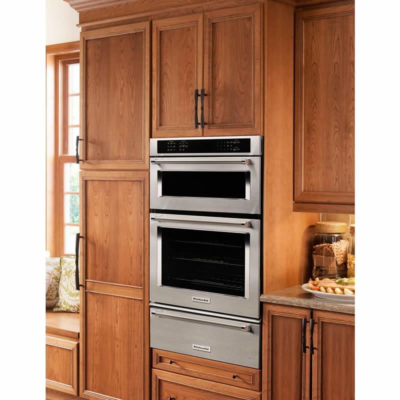 KitchenAid 27-inch, 4.3 cu. ft. Built-in Combination Wall Oven with Convection KOCE507ESS