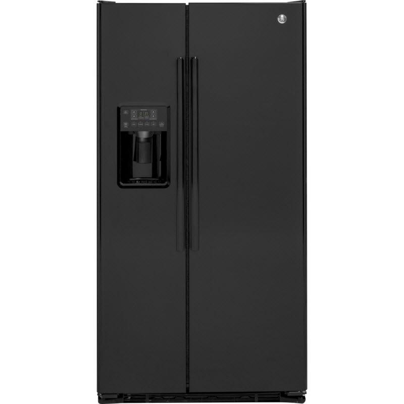 GE 36-inch, 21.9 cu. ft. Counter-Depth Side-by-Side Refrigerator with Ice and Water GZS22DGJBB