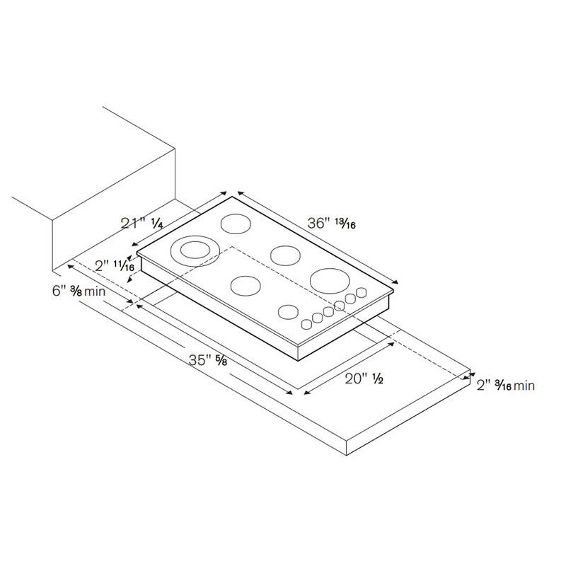 Bertazzoni 36-inch Built-In Gas Cooktop Q36M 5 00 X