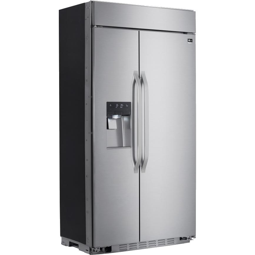 LG STUDIO 42-inch, 25.6 cu. ft. Side-by-Side Refrigerator with Ice and Water Dispensing System LSSB2692ST