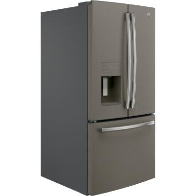 GE 33-inch, 23.8 cu. ft. French 3-Door Refrigerator with Ice and Water GFE24JMKES