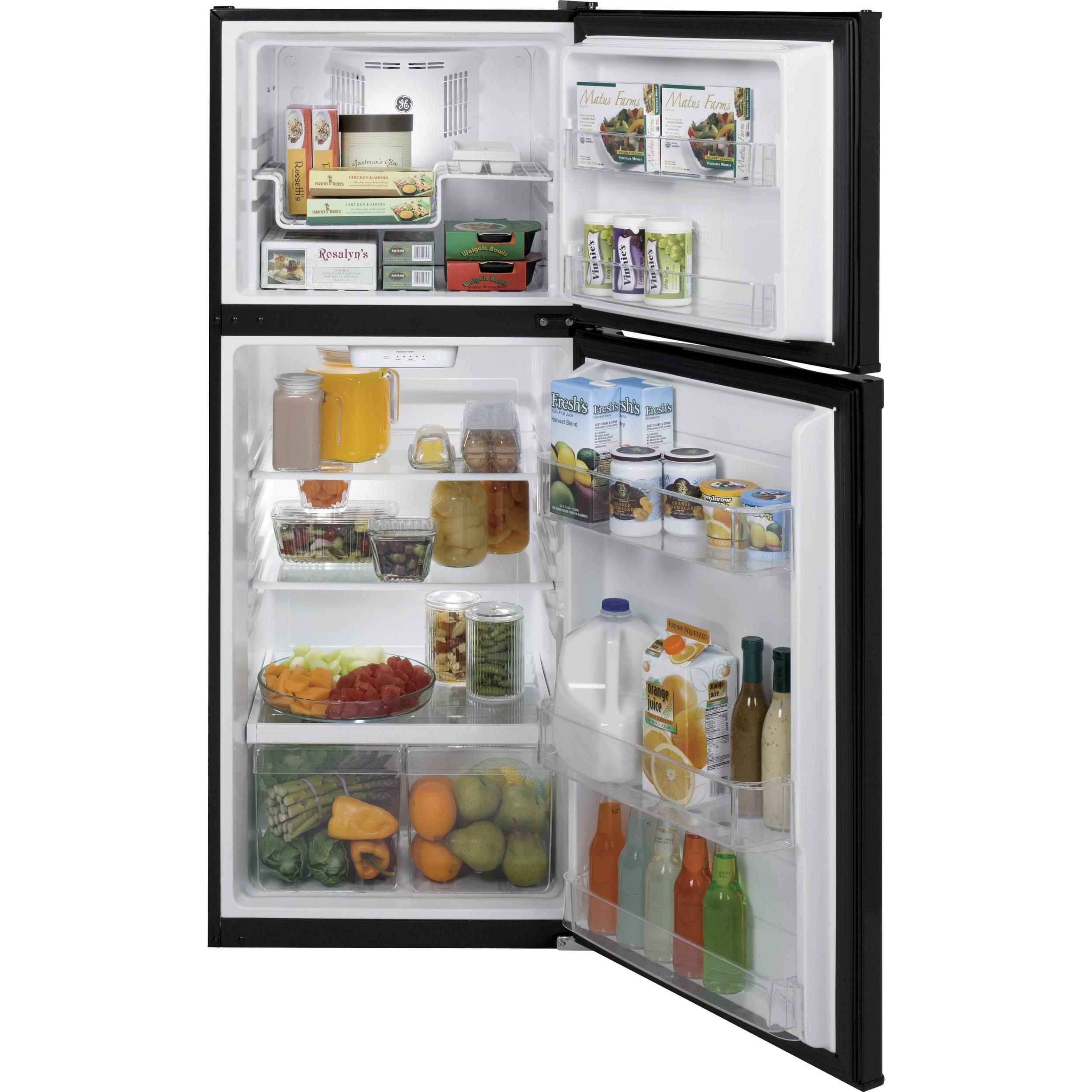 GE 24-inch, 11.6 cu. ft. Top Freezer Refrigerator GPE12FGKBB
