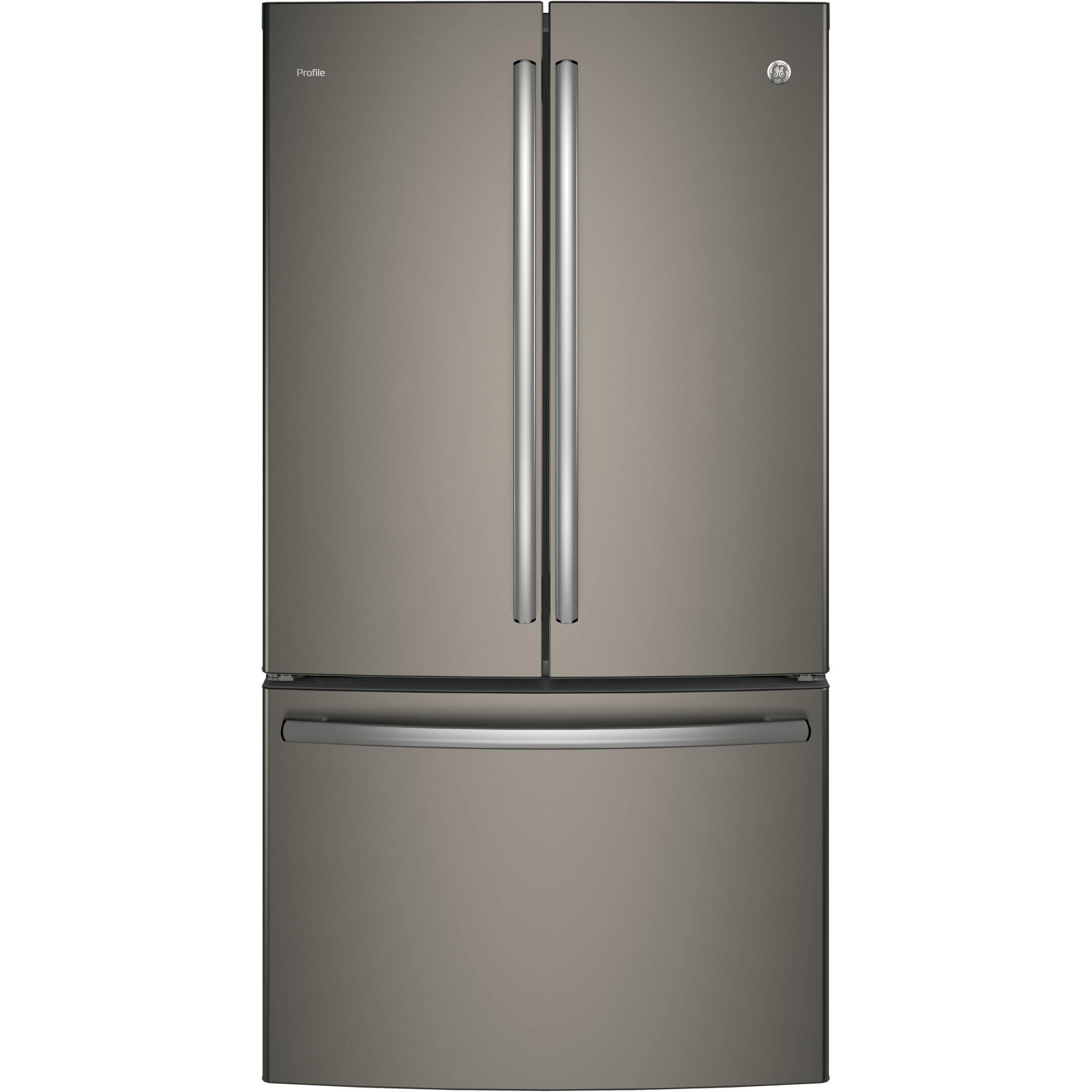 GE Profile 36-inch, 23.1 cu. ft. Counter-Depth French 3-Door Refrigerator with Ice and Water PWE23KMKES
