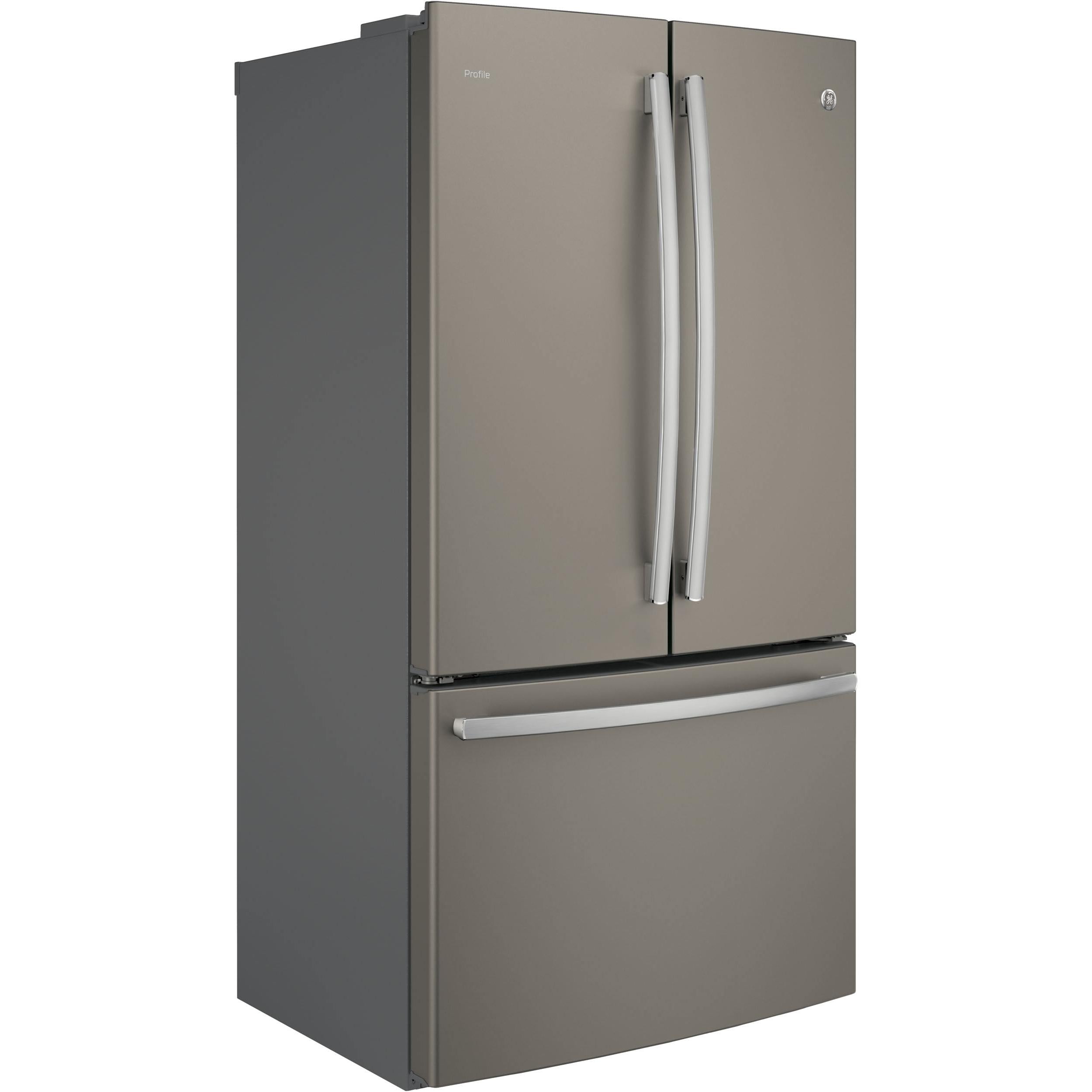 GE Profile 36-inch, 23.1 cu. ft. Counter-Depth French 3-Door Refrigerator with Ice and Water PWE23KMKES