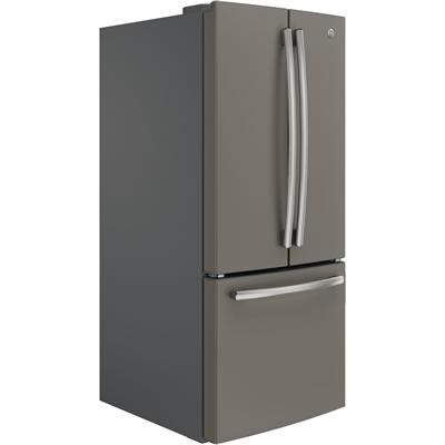 GE 30-inch, 20.8 cu.ft. Freestanding French 3-Door Refrigerator with Interior Ice Maker GNE21FMKES
