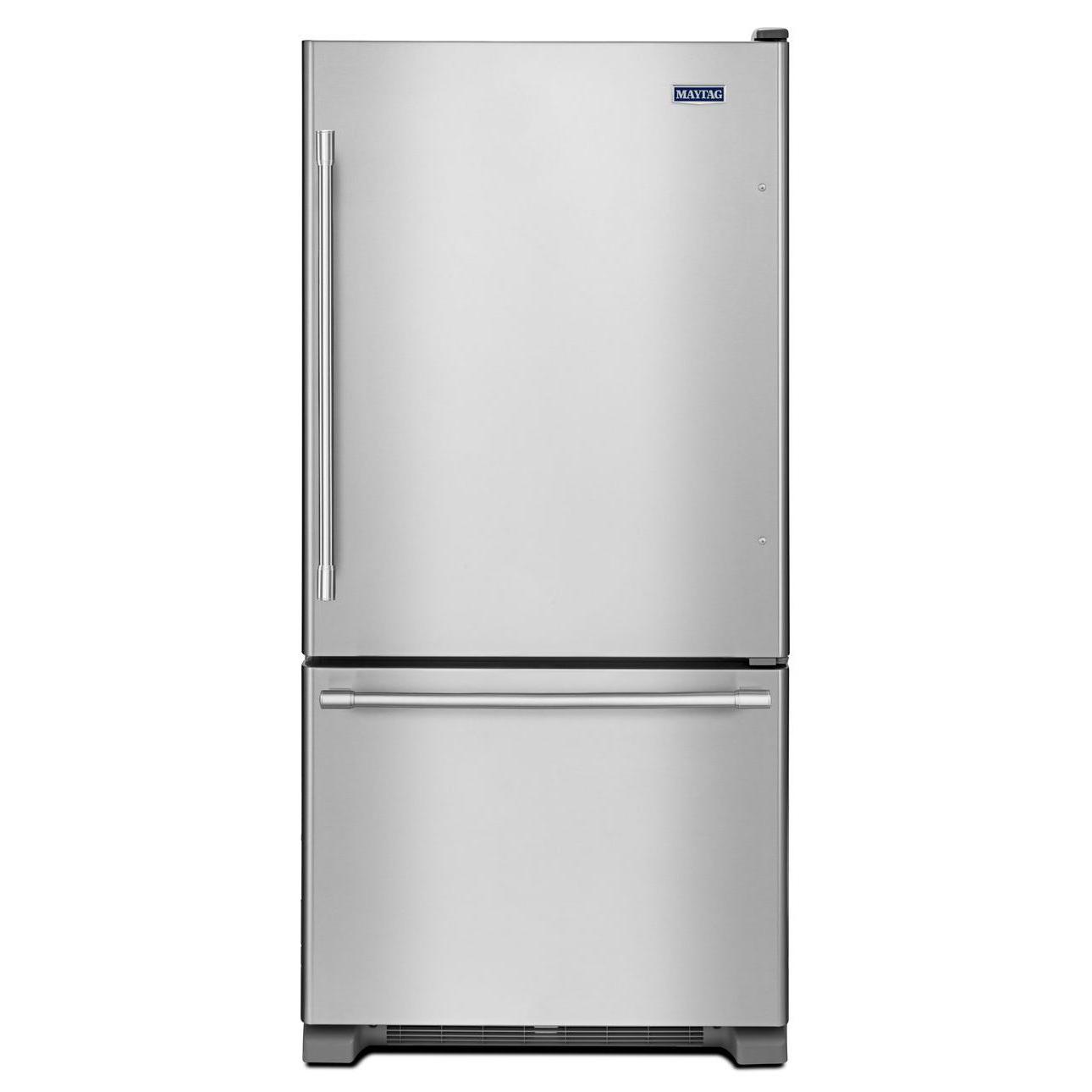 Maytag 33-inch, 22.1 cu. ft. Bottom Freezer Refrigerator with Ice and Water MBF2258FEZ