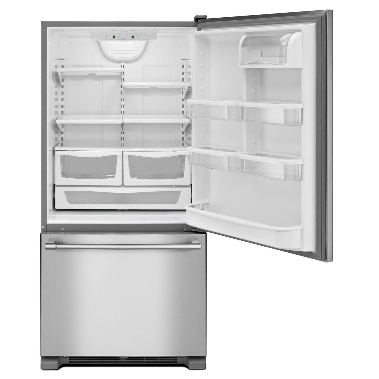 Maytag 33-inch, 22.1 cu. ft. Bottom Freezer Refrigerator with Ice and Water MBF2258FEZ