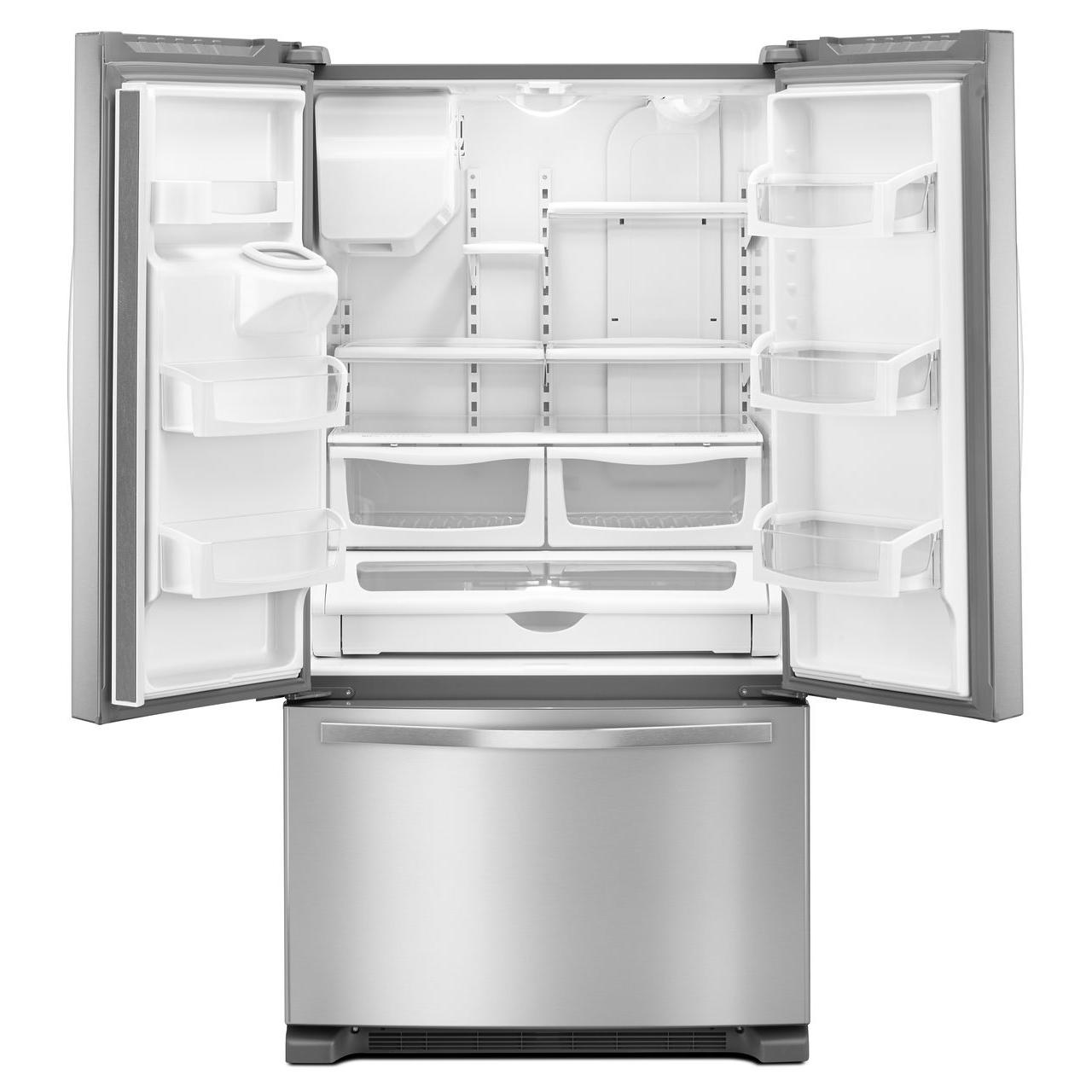 Whirlpool 36-inch, 24.7 cu. ft. French 3-Door Refrigerator with Ice and Water Dispensing System WRF555SDFZ