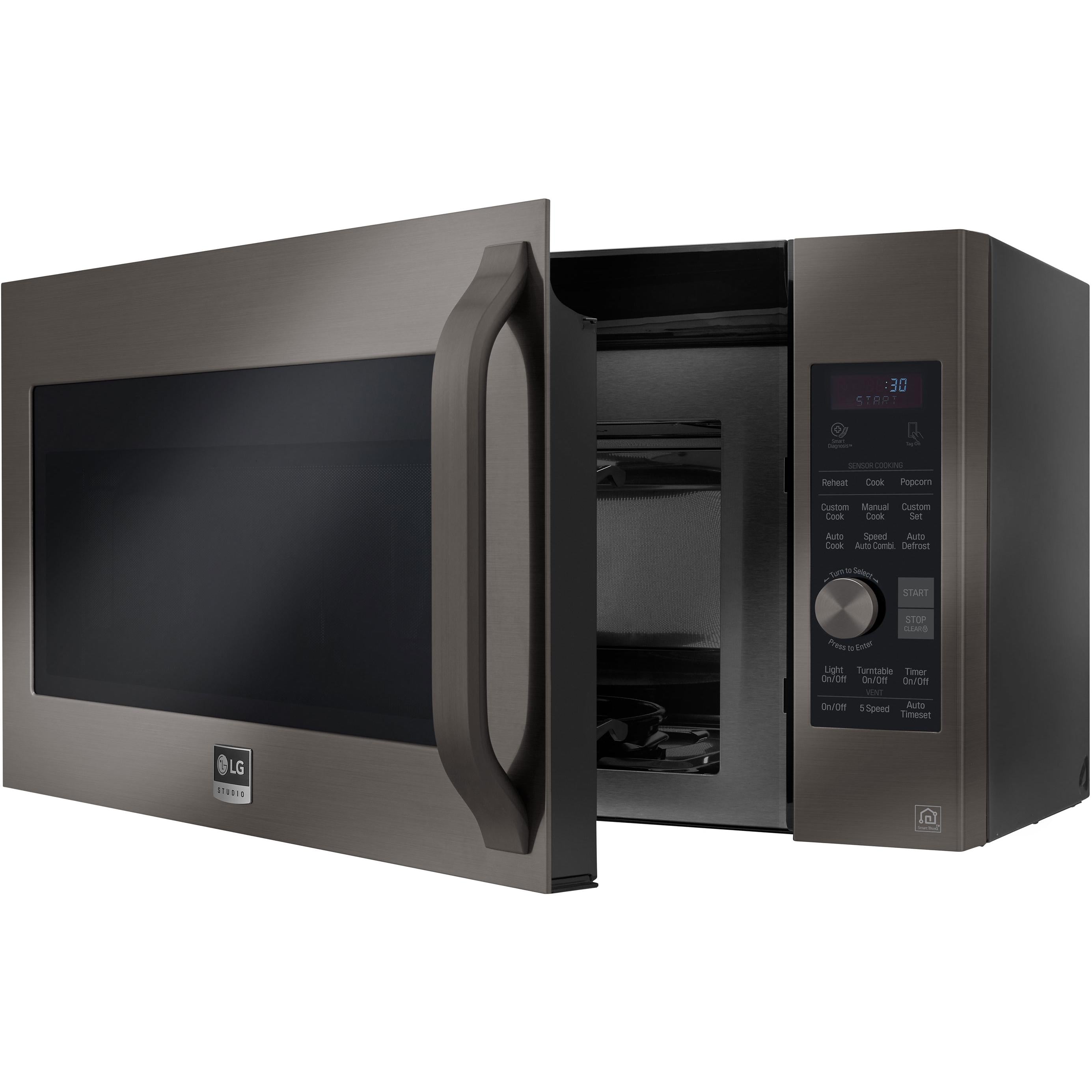 LG STUDIO 30-inch, 1.7 cu. ft. Over-the-Range Microwave Oven with Convection LSMC3089BD