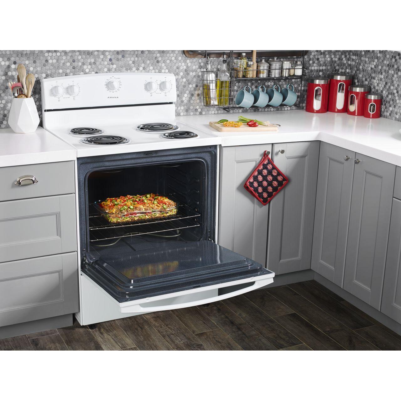 Amana 30-inch Freestanding Electric Range with Temp Assure? cooking system ACR2303MFW