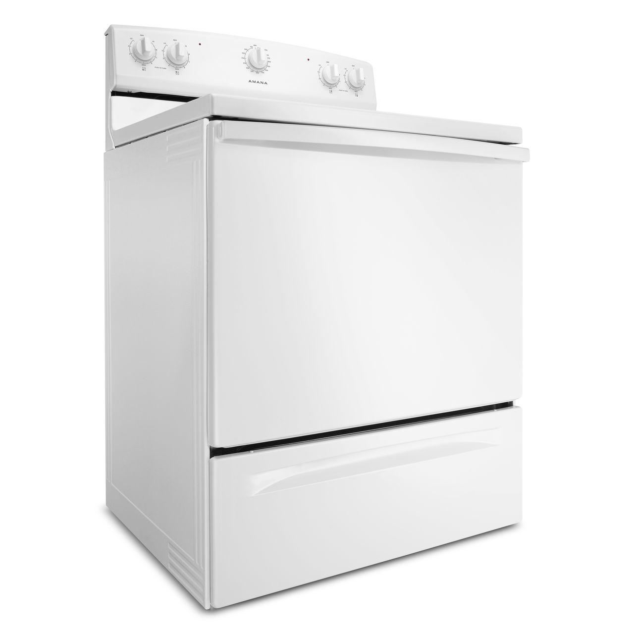 Amana 30-inch Freestanding Electric Range with Temp Assure? cooking system ACR2303MFW