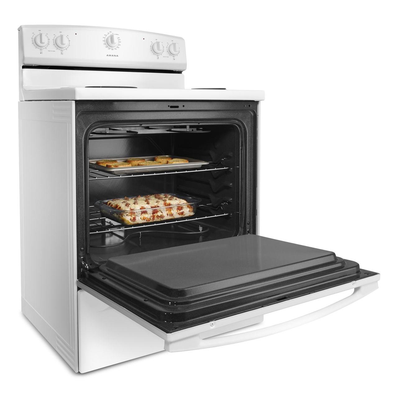 Amana 30-inch Freestanding Electric Range with Temp Assure? cooking system ACR2303MFW