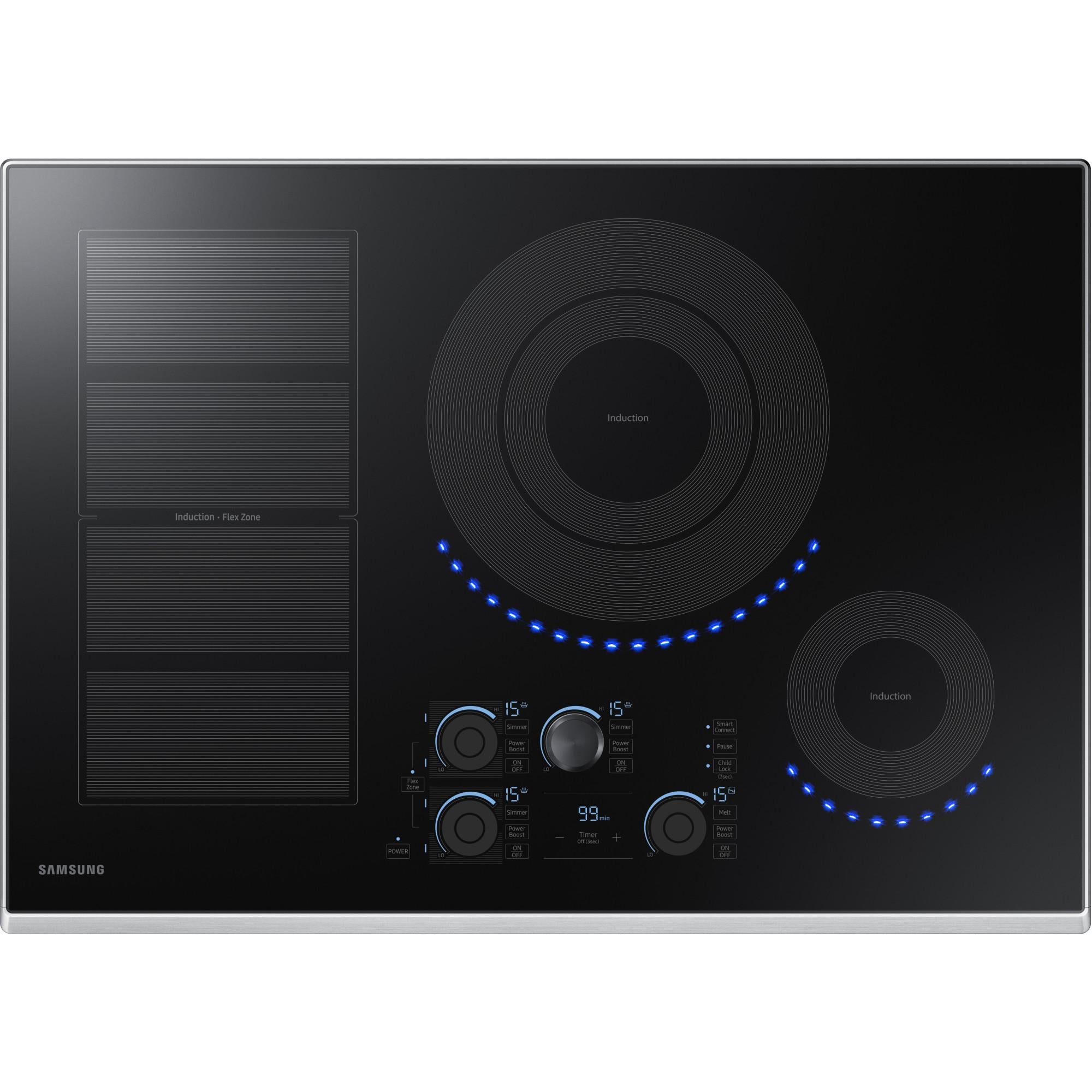 Samsung 30-inch Built-in Induction Cooktop with Virtual Flame Technology? NZ30K7880US/AA