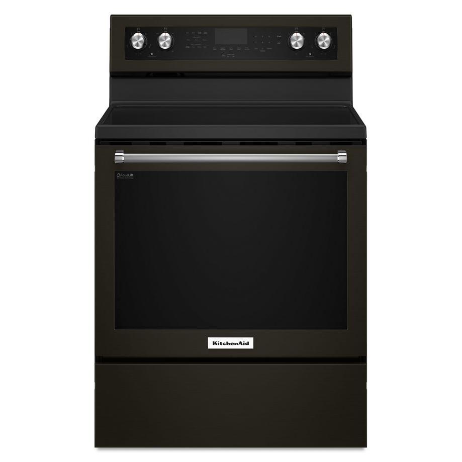 KitchenAid 30-inch Freestanding Electric Range with Even-Heat? KFEG500EBS