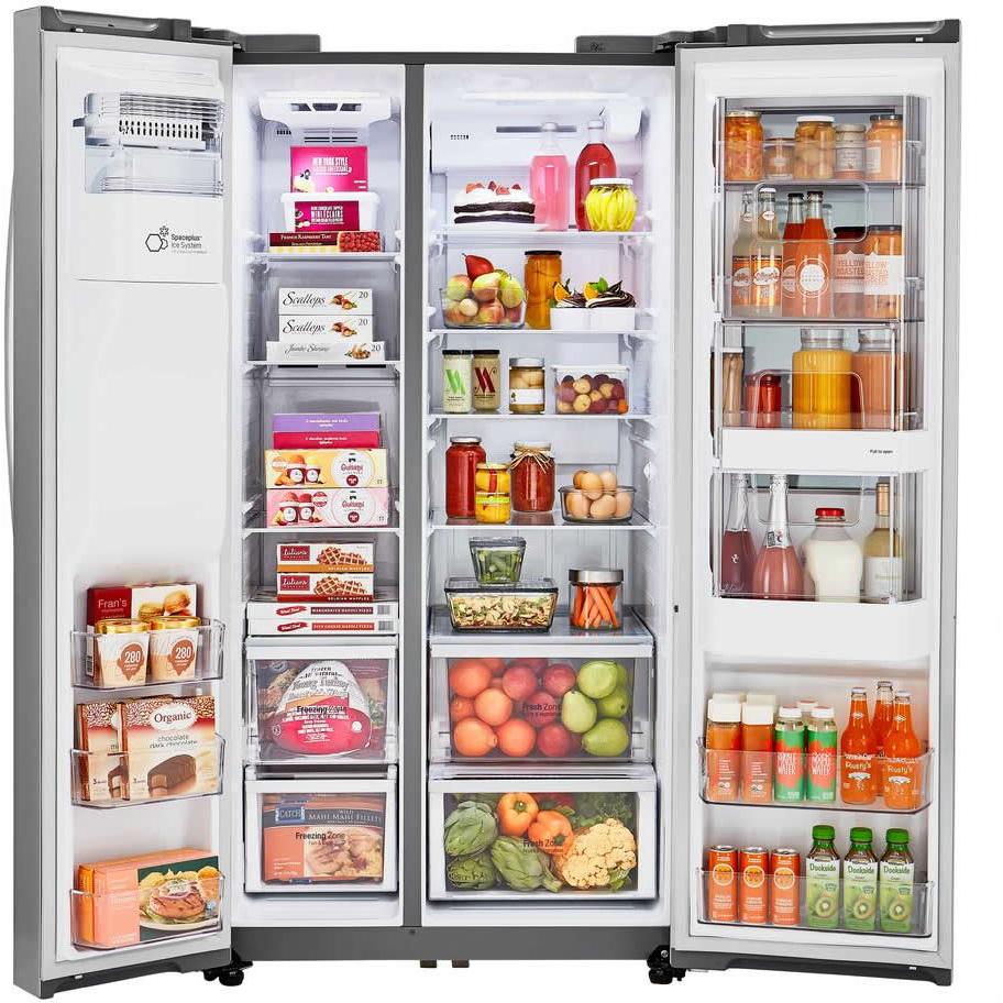 LG 36-inch, 26.1 cu. ft. Side-By-Side Refrigerator with InstaView? Door-in-Door? LSXS26396S