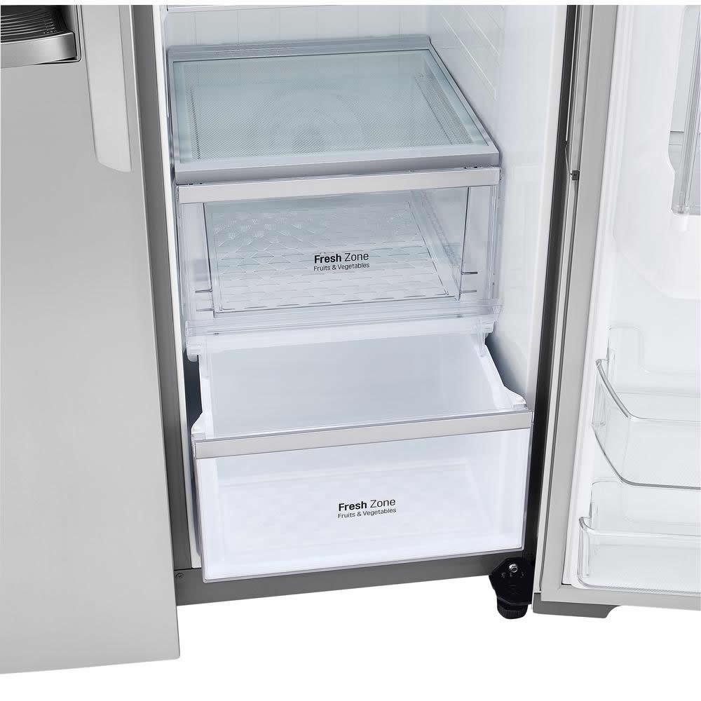 LG 36-inch, 26.1 cu. ft. Side-By-Side Refrigerator with InstaView? Door-in-Door? LSXS26396S