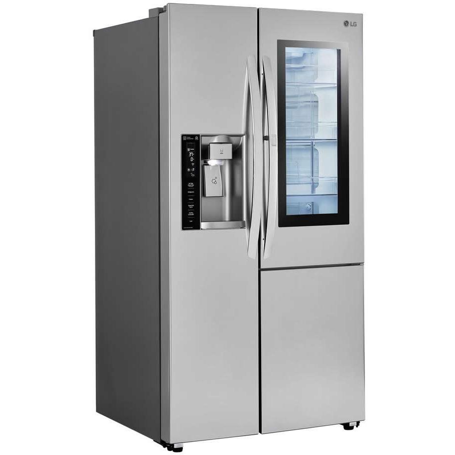 LG 36-inch, 26.1 cu. ft. Side-By-Side Refrigerator with InstaView? Door-in-Door? LSXS26396S